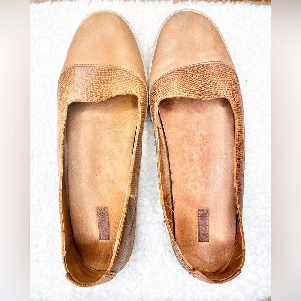 Olukai  Lino Brown Tan Leather  Slip On Women’s  Size 10